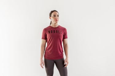 Nobull Women's T Shirts Red | Australia (UE2014)